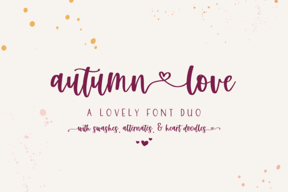 Autumn Love lovely font duo