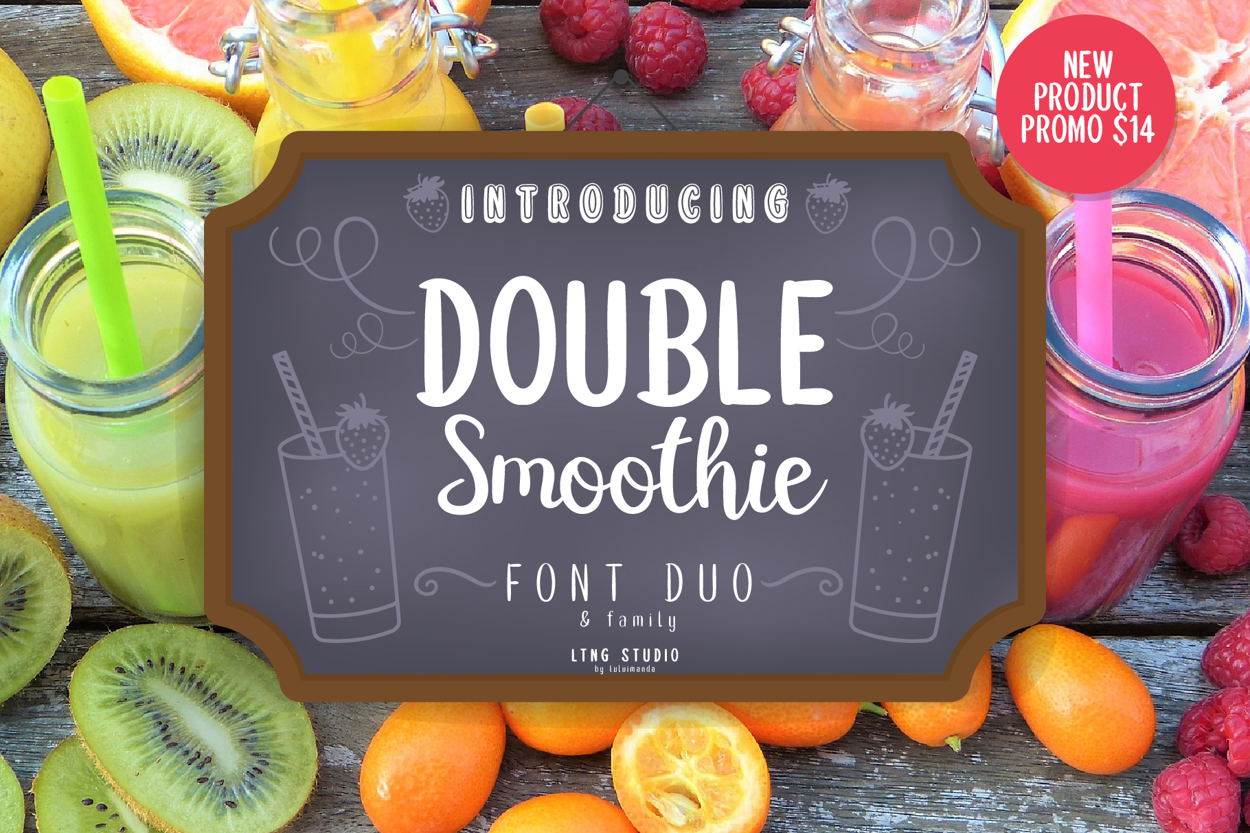 Double Smoothie Font Duo