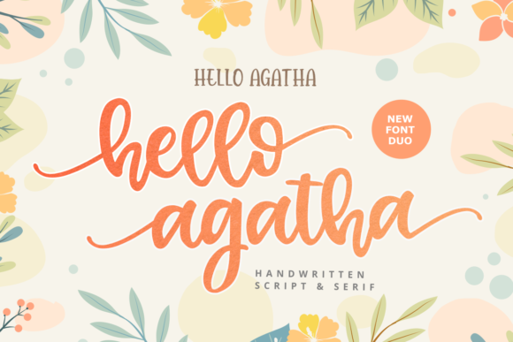 Hello Agatha Handwritten font duo