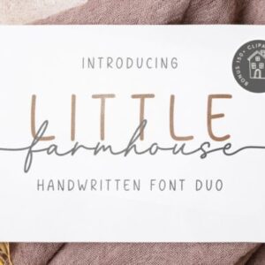 Little Farmhouse Handwritten Font Duo