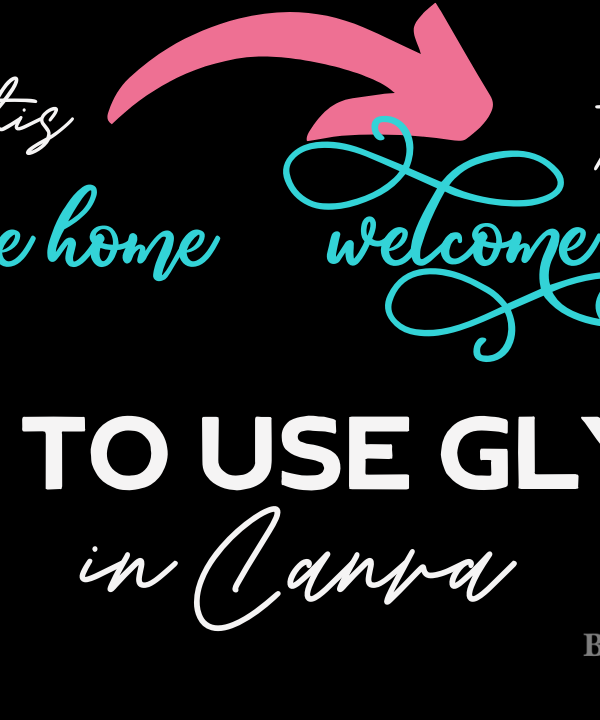 How to add glyphs, swashes, & tails to font in canva