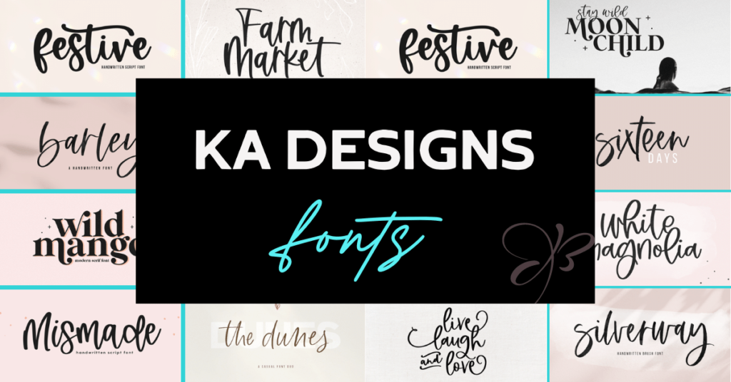 KA Designs Fonts Black Butterfly SVG