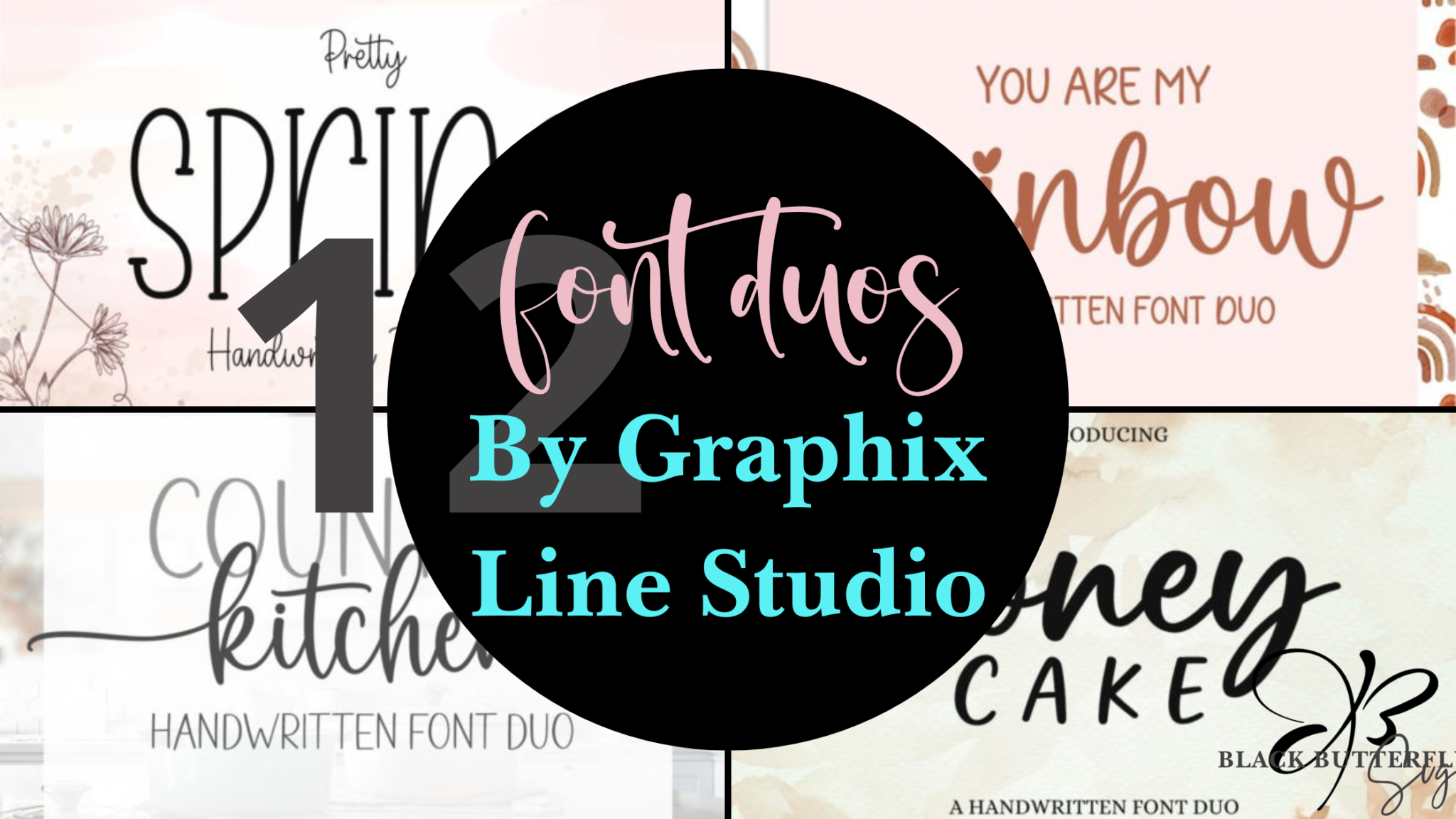 Handwritten Font Duos By Graphix Line Studio