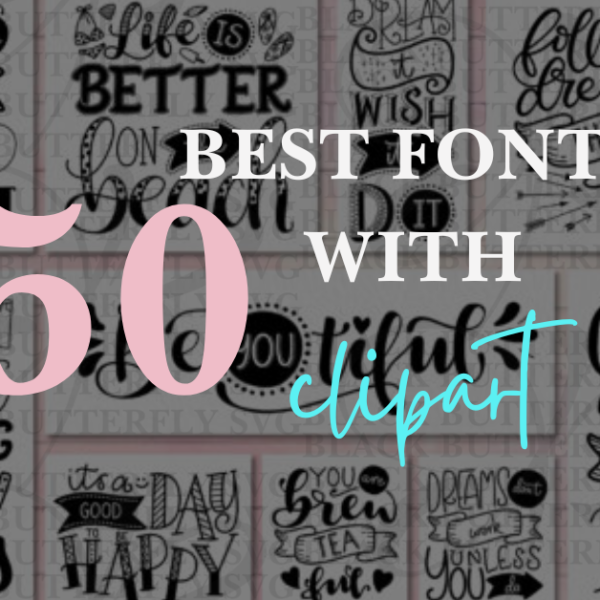 50 best fonts with clipart