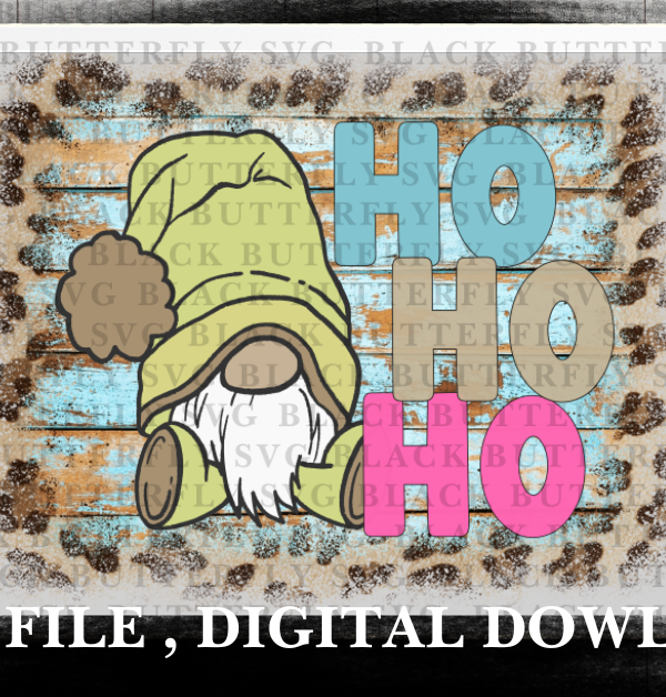 Free Christmas Gnome PNG: Ho Ho Ho Design