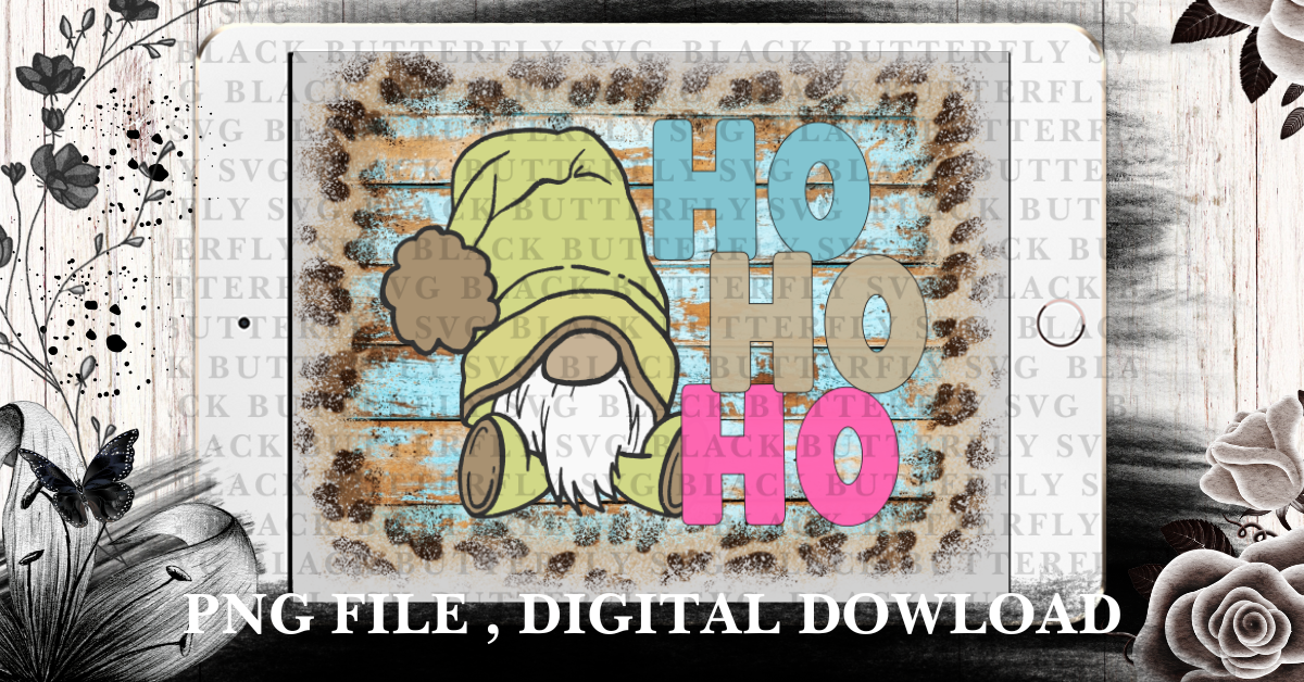 Free Christmas Gnome PNG: Ho Ho Ho Design