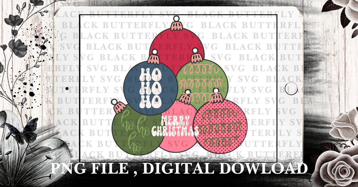 Retro Christmas Ornaments Png Free