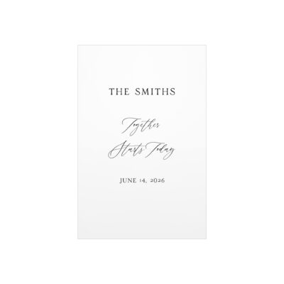 Personalized Wedding Foam Board Sign — Elegant Script Last Name Ceremony Display
